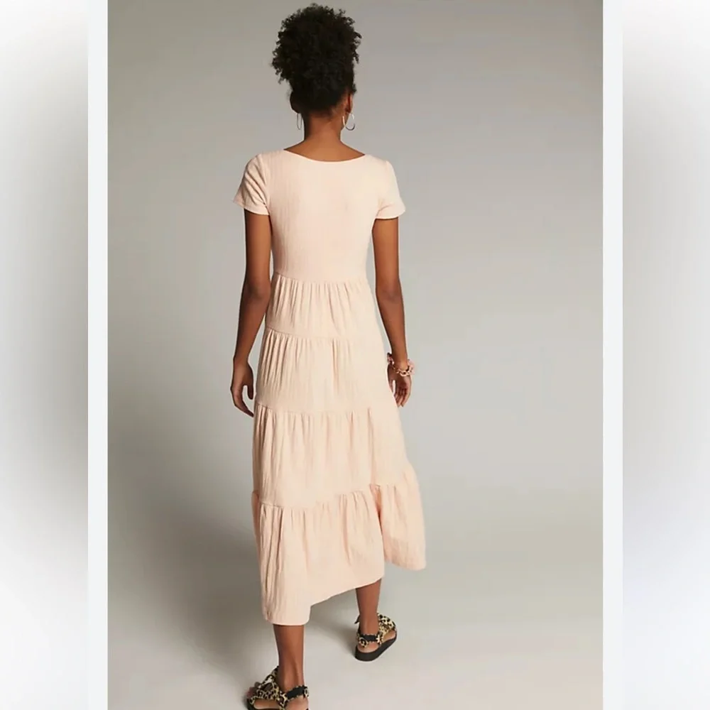 Anthropologie | Dresses | Anthropologie Maeve Gillian Tiered Maxi Dress In  Ivory Size Medium | Poshmark